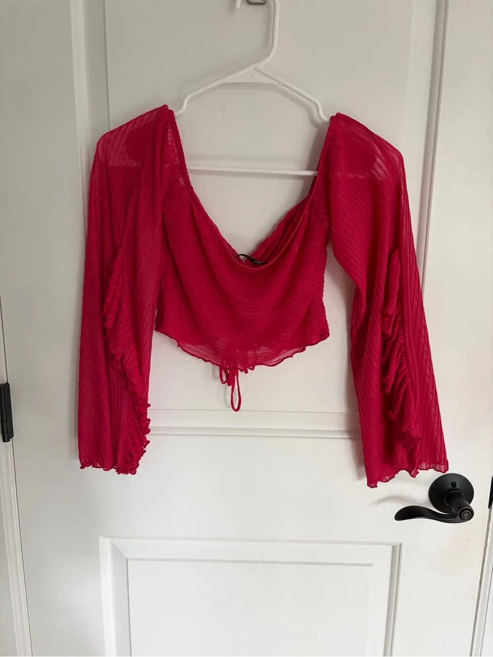 Zara hot pink top